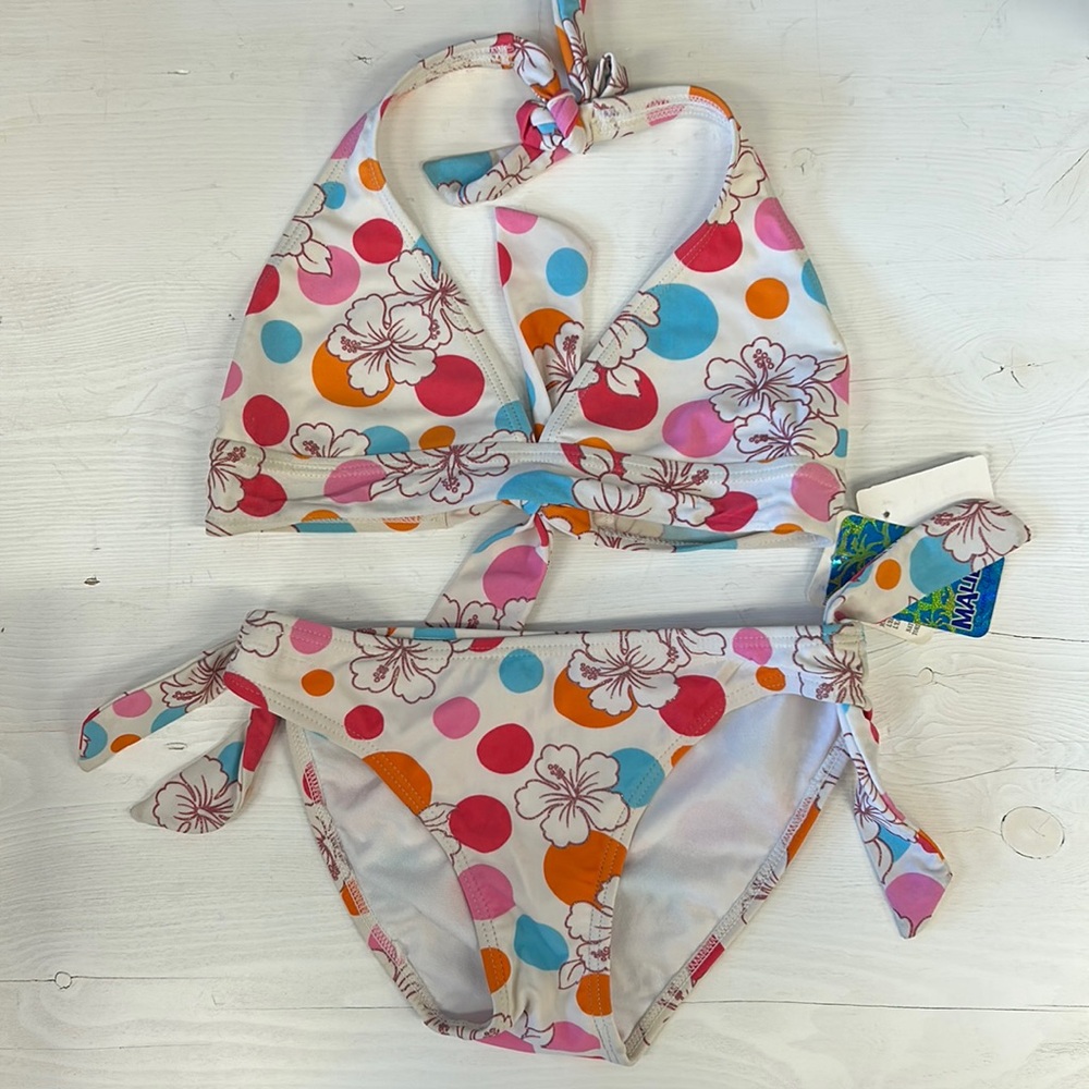 NWT MALIBU Kids Girl Triangle Bikini